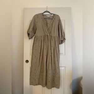 Madewell Marianna puff sleeve midi dress in welsh blossom